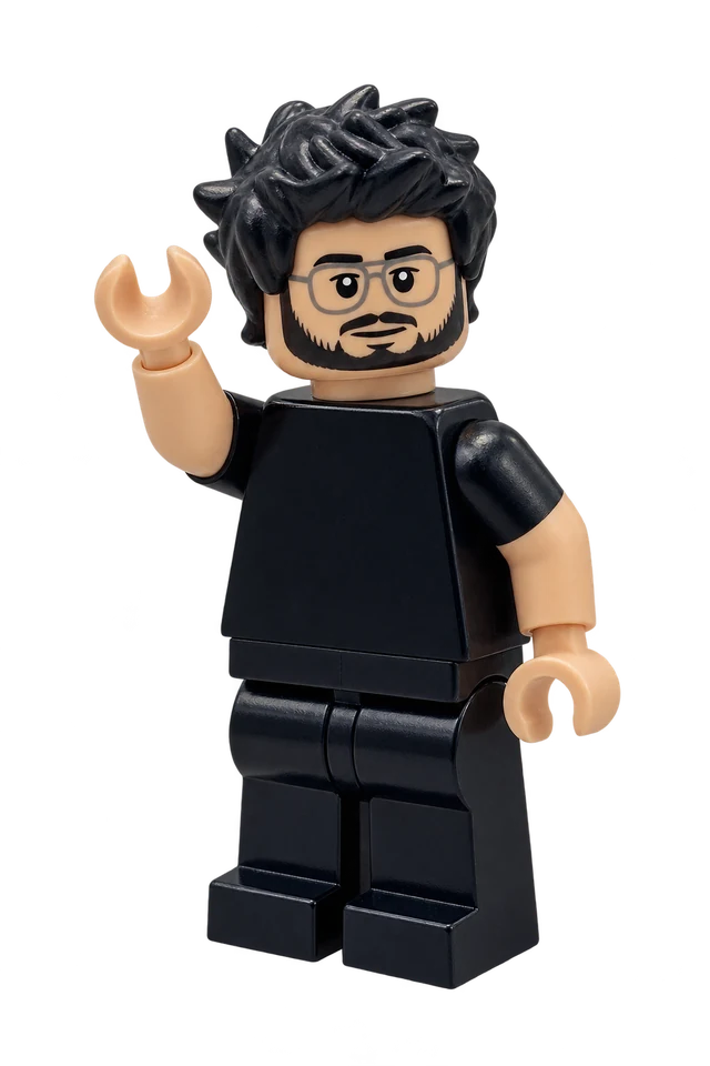 Lego minifigure of Uriel waving